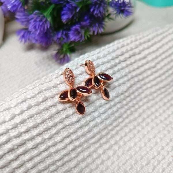 Twilight Petals Stainless Steel Anti Tarnish Earrings - Image 2