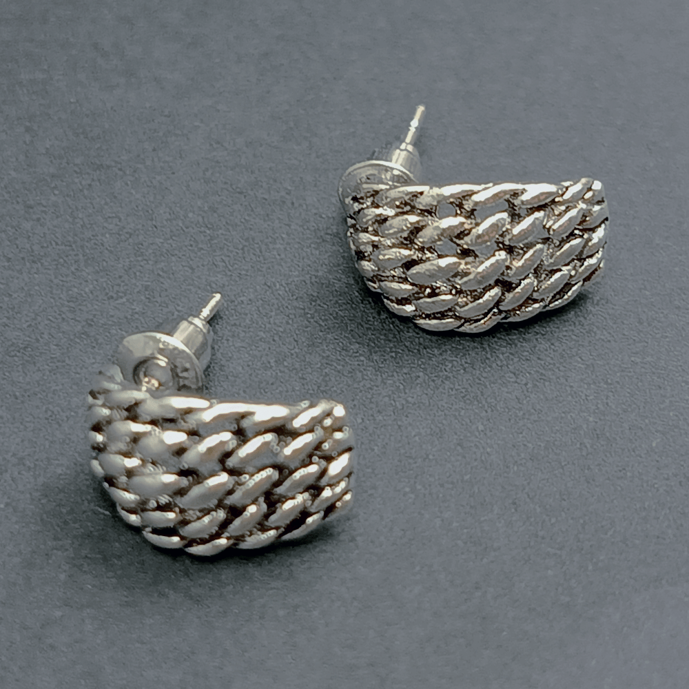 Twist Weave Statement Studs - Image 2