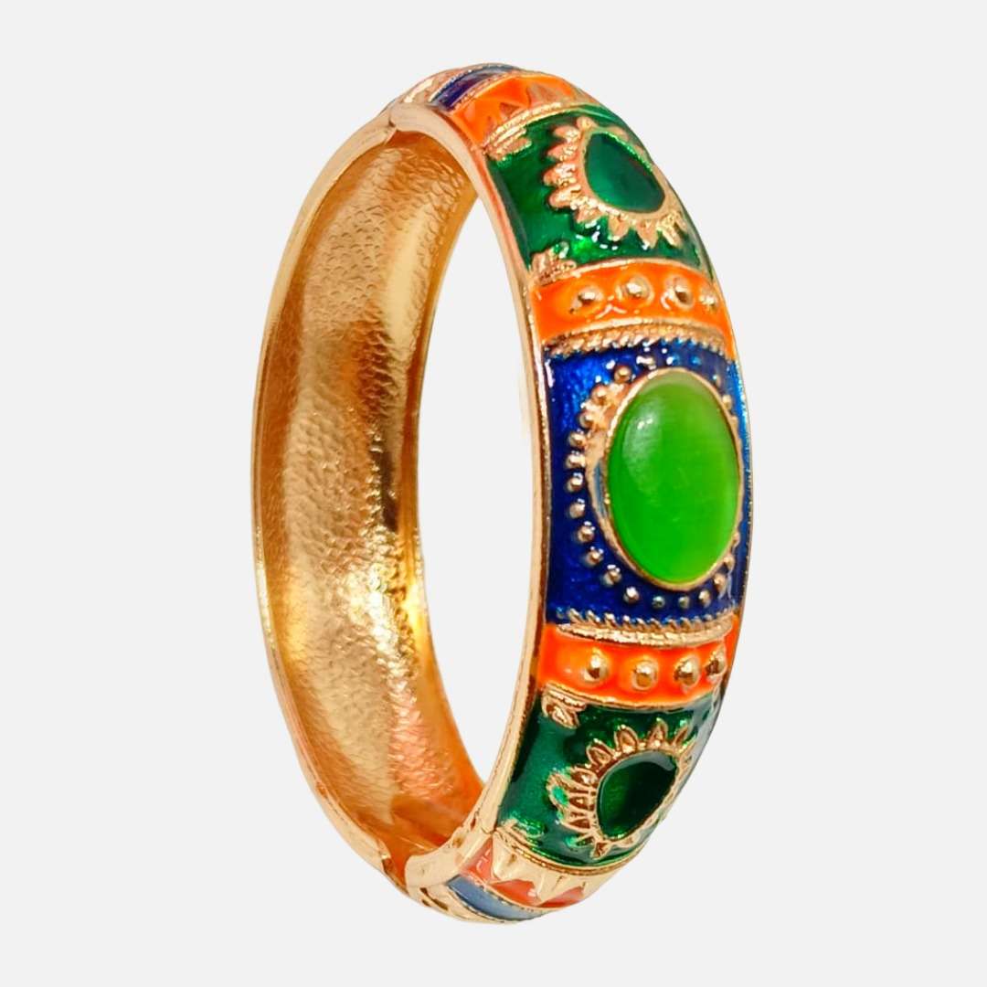 Womens Colorful Brode Enamel Bangle (Meena Kaari Collection) Bracelet