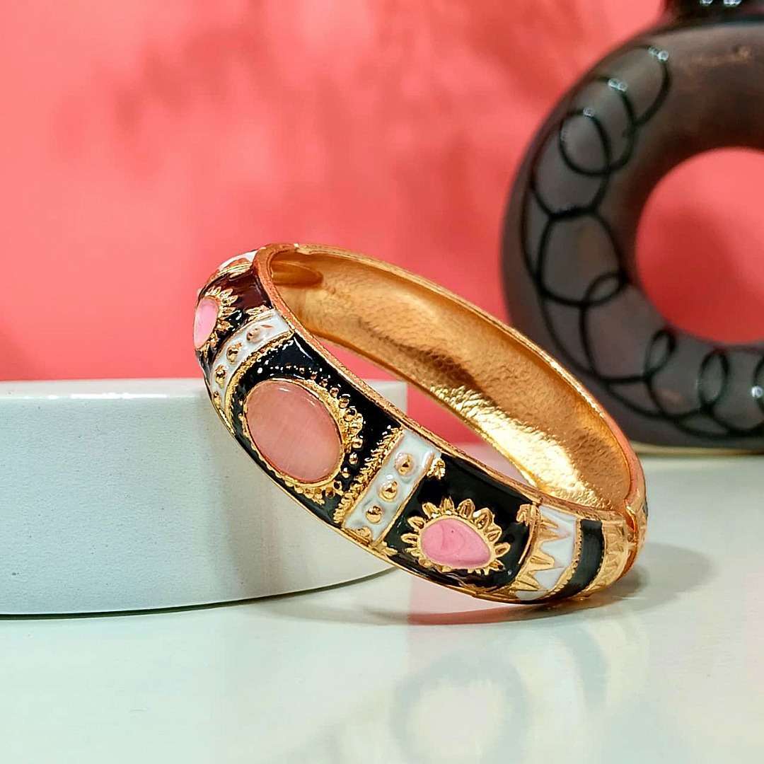 Womens Colorful Brode Enamel Bangle (Meena Kaari Collection) Bracelet - Image 2
