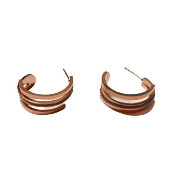 Urban Halo Stainless Steel Anti Tarnish Hoops Earrings - Image 2