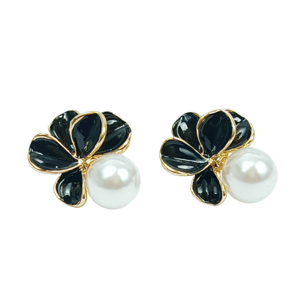 Velvet Bloom Pearl Studs