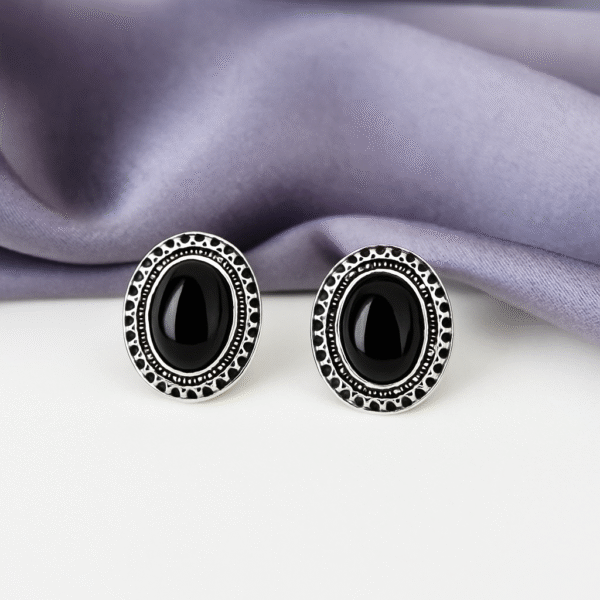 Vintage Tribal Ovals Studs - Image 2