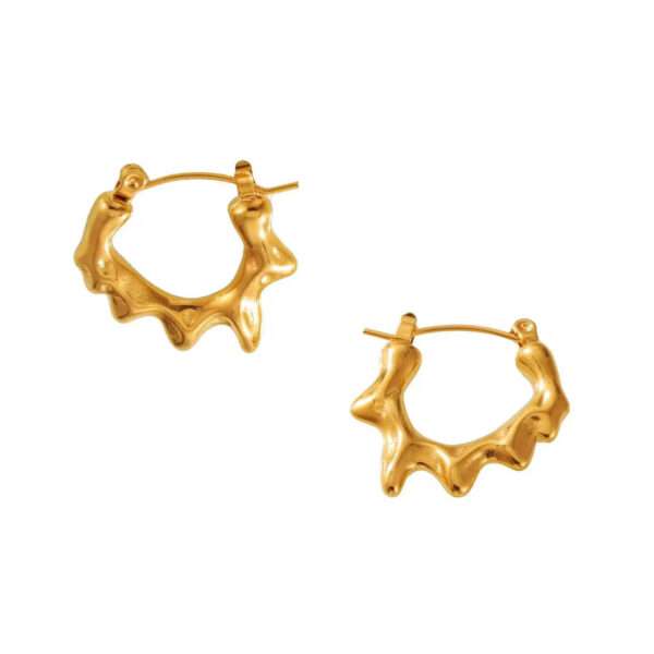 Whirl Charm Stainless Steel Hoops