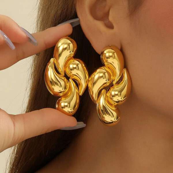 Whispering Gold Wing Stainless Steel Studs - Image 2