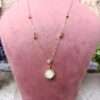 White MOP Pendant Stainless Steel Anti Tarnish Chain - Image 2