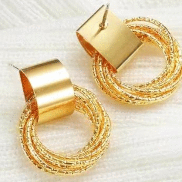Woven Shine Circles Earring - Image 4