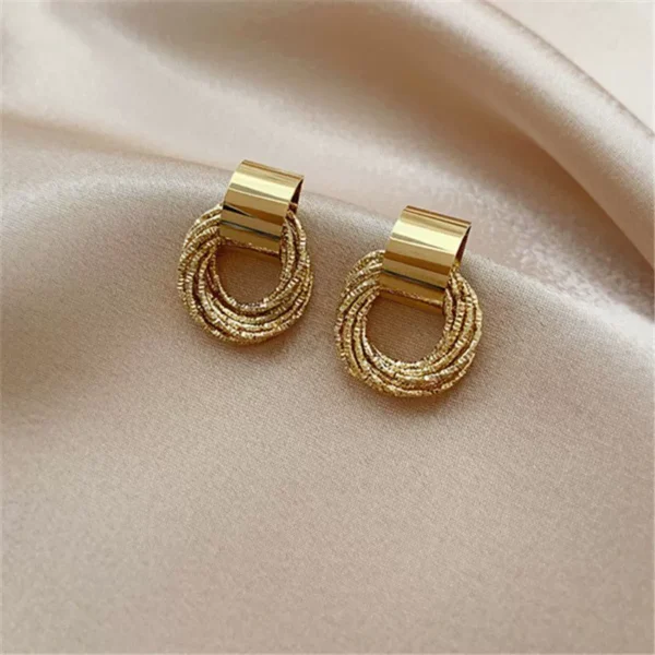 Woven Shine Circles Earring - Image 2